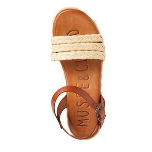 Musse & Cloud Tino Espadrille Wedge Sandal - Tan/Cognac | EU 37 / US 6-6.5